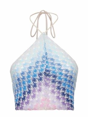 Missoni Lurex Knit Crop Halter Top